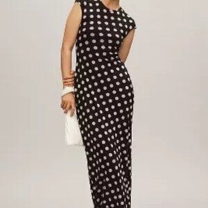 AFRM ANTHROPOLOGIE MESH MAXI DRESS